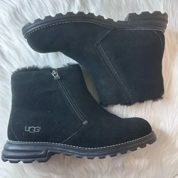 UGG #5431 Suede Shearling Lined Ankle Boots Size 7 - Picture 10 of 12